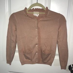 Girls crewcuts ruffle cardigan